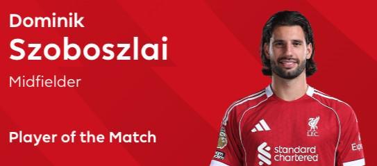 乐彩网趣味游戏-超远任意球破门,索博当选利物浦vs阿森纳全场最佳球员